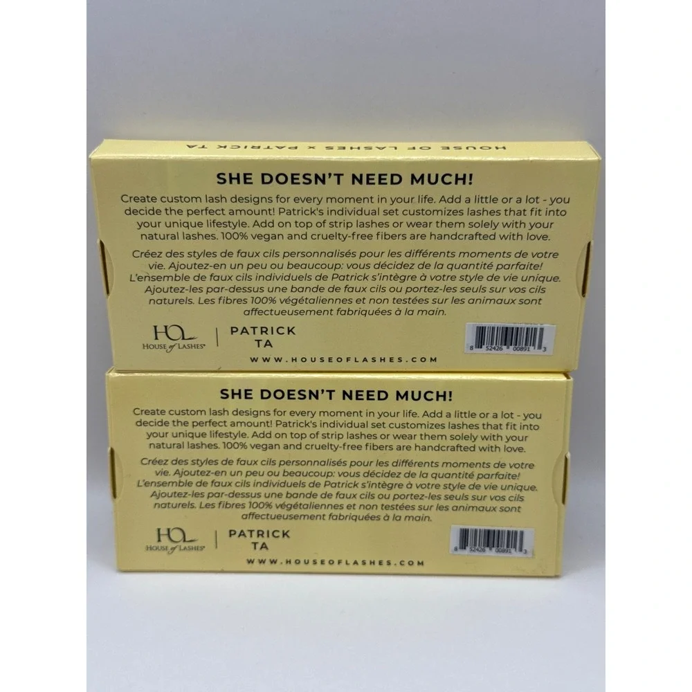 House of Lashes x Patrick Ta She Doesnt Need Much Individual Lashes 2 Pack Black